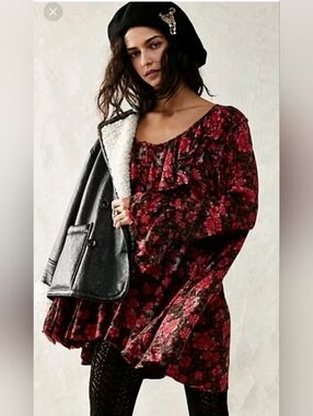NWT Free People Loretta Printed Tunic